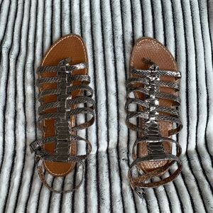 SE Boutique gladiator sandals snake